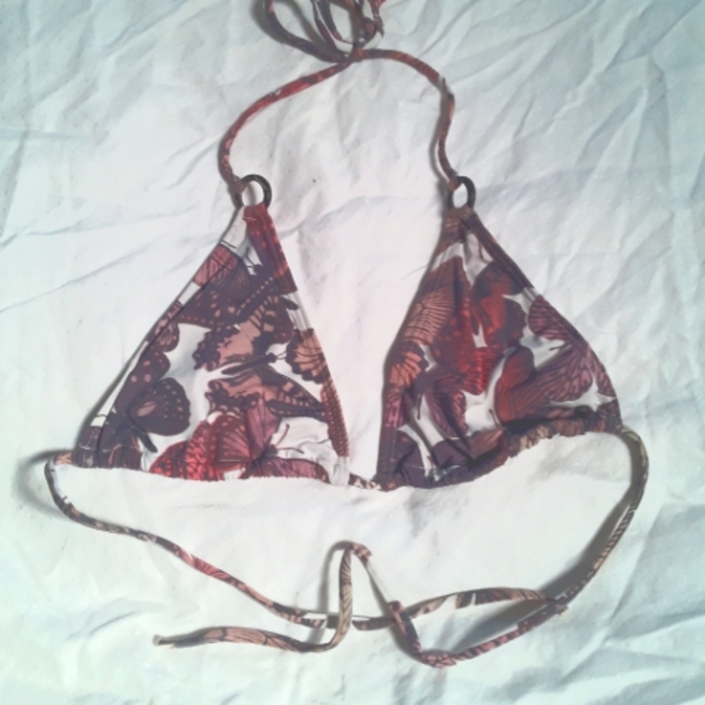 90s Butterfly Bikini Top sz M